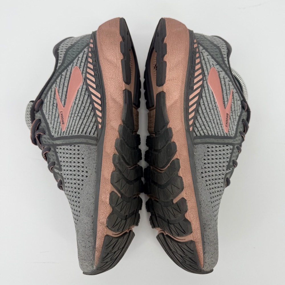Brooks Adrenaline GTS 20 Womens Sz 9.5 Running Shoes Grey Rose Gold 1202961B045 - Picture 2 of 8